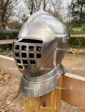 Christmas Closed European helmet Armor 18 Gauge Steel Medieval Cosplay Helmet picture