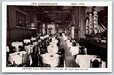 New York City~Luchows Gourmet Restaurant~Dining Room Interior~1950s Postcard picture