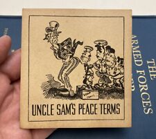 Original WW2 Anti Axis Japan German Propaganda Leaflet Uncle Sams Peace Terms US picture