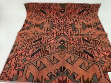 Fairmount Vtg Upholstery Fabric Sample Maroon Reddish Brown Southwestern Design picture