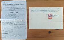 1931 Royal Netherlands Passage Ticket & Upgrade Curacso To Cristobal Collectible picture