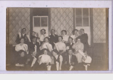 Real Photo Postcard RPPC - Men & Women Easting Popcorn Mt Morris IL College picture