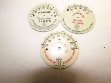 Three NOS vintage tire gauge DIAL FACES 1920's OUTSTANDING US GAUGE CO. picture