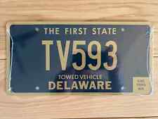 Delaware Towed Vehicle License Plate  TV589  DE tag   picture