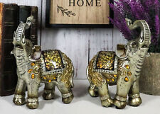 Ebros Bejeweled Mosaic Feng Shui Elephant With Trunk Up Statue 6