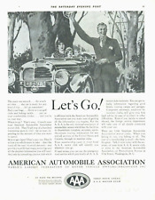 1928 AMERICAN AUTOMOBILE ASSOCIATION antique print ad Early AAA  automotive car picture