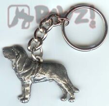 BLOODHOUND Dog Fine Pewter Keychain Key Chain Ring New picture