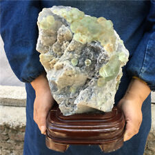 20.68LB Natural green fluorite Quartz carved Crystal Mineral Specimen Healing picture
