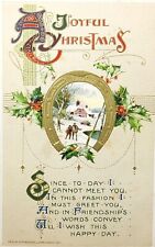 1911 Christmas Greetings Postcard ~ Joyful Christmas ~ Winsch ~ #-4927 picture