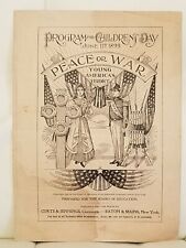 Antique June 11th 1899 Program For Childrens Day Methodist Episcopal Church Old picture