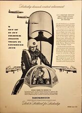Lockheed F-80 Shooting Star Leadership Superior Training Vintage Print Ad 1952 picture