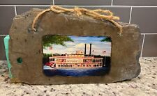 VINTAGE 175 Year Old Slate Tile  Vieux Carre' New Orleans Steamboat Natchez Post picture