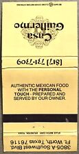 Vintage 30 Strike Matchbook Cover - Casa Guillermo Ft. Worth, TX     C picture