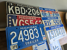 Expired Lot of 8 Michigan License Plates Auto Tags old vintage to modern picture