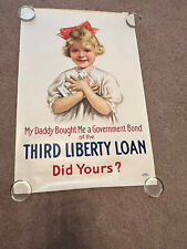 WWI Poster Liberty Loan My Daddy Original picture