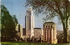 City Hall Los Angeles California CA Postcard PM Cancel WOB Note Mike Roberts VTG picture