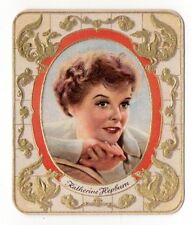 #76 Katherine Hepburn 1934 Garbaty Film Star Series 1 Embossed Cigarette Card picture