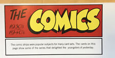1930's 1940's THE COMICS REPRINT CARDS UNCUT SHEET picture