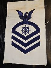 WWI USN Navy Chief QM Quartermaster Leaning Eagle Rate Chevron Patch L@@K picture