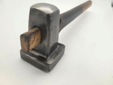 3lb Vintage Forge Anvil Tools Blacksmith Flatter Hammer with wooden fit handle picture