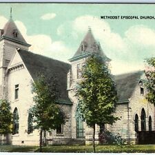 c1910s Spencer, IN Methodist Episcopal Church Postcard Rising Sun Cancel A102 picture