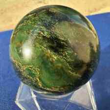 280g Natural Emerald Sphere Quartz Crystal Energy polished ball mineral Healing picture