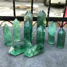 2.2LB Natural fluorite quartz crystal obelisk wand point healing 10-20pcs  picture