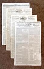 INDEPENDENT CHRONICLE NEWSPAPERS 1805 + 1807 --- THOMAS JEFFERSON RE-ELECTED ++ picture