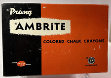 Vintage Prang Ambrite Colored Chalk Crayons by Dixon #510-144  