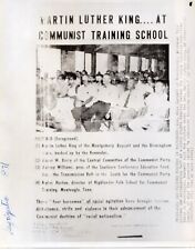 Original 1963 Civil Rights Press Photo MLK Communist Training School picture