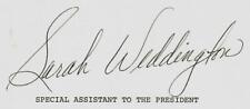 “Roe v. Wade” Sarah Weddington Hand Signed 4X6 Card picture
