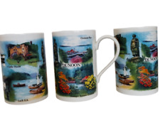 Dunoon Ceramics SET of 3 Younger Botanic  Mugs Cups Made in Scotland picture