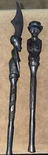 African Tribal Women Made To Look Like Carved Ebony Wood Stick Figures approx 8” picture