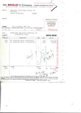 WM. WRIGLEY Jr COMPANY CHEWING GUM MANUFACTURERS INVOICE DATED AUG. 21, 1964 picture