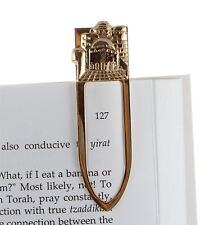 Gold Plated Jewish Jerusalem Israel Bookmark Judaica Amulet Charm Gift picture