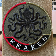 Ukrainian Army Unit Patch Kraken Volunteer Battalion Tactical Badge Hook Circle picture
