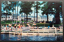 Postcard Lake George NY - Sagamore Hotel Swimming Dock on Lake picture