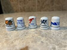 Lot Of 21 Mixed Vintage Thimbles Porcelain Metal States-Cities-Miscellaneous picture