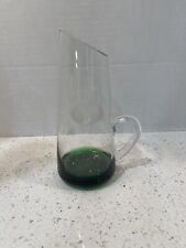 vintage jagermeister Hand Blown Jade Pitcher With Stag On It picture