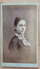 St. Louis, MO CDV pensive woman with white bow collar, chain by J.W. Fischer picture