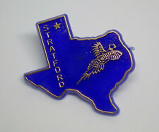 Stratford Texas state outline gold tone Vintage Lapel Pin picture