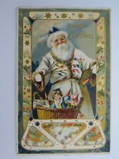 Antique 1909 Tuck's Santa Claus Postcard with Gilt picture