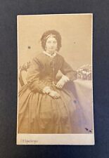 Johannes H. Egenberger 19th Century Antique CDV Photo Victorian Lady Netherlands picture