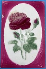 Early 1900s Flowers Rose Postcard Antique Embossed  VG/F picture