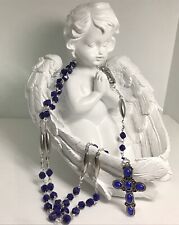 Exquisite Rosary With Lapis Lazuli Faceted Beads And A Blue Cabochon Cross picture