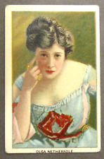 1910 T27 Actress Series OLGA NETHERSOLE white border Fatima Tobacco Card picture