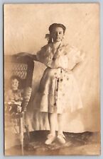 Early 20th Century RPPC, Group Portrait of Children toy Doll - FL History picture