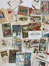 Lot of 49 Antique Postcards Happy New Year Early 1900's  USA & Germany picture