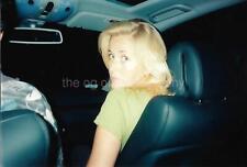 VERY PRETTY BLONDE WOMAN Car Girl FOUND PHOTO Color ORIGINAL Snapshot 45 56 V picture