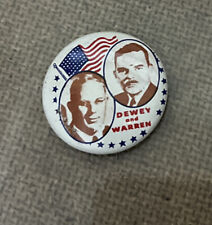 Dewey-Warren Picture Political Button picture